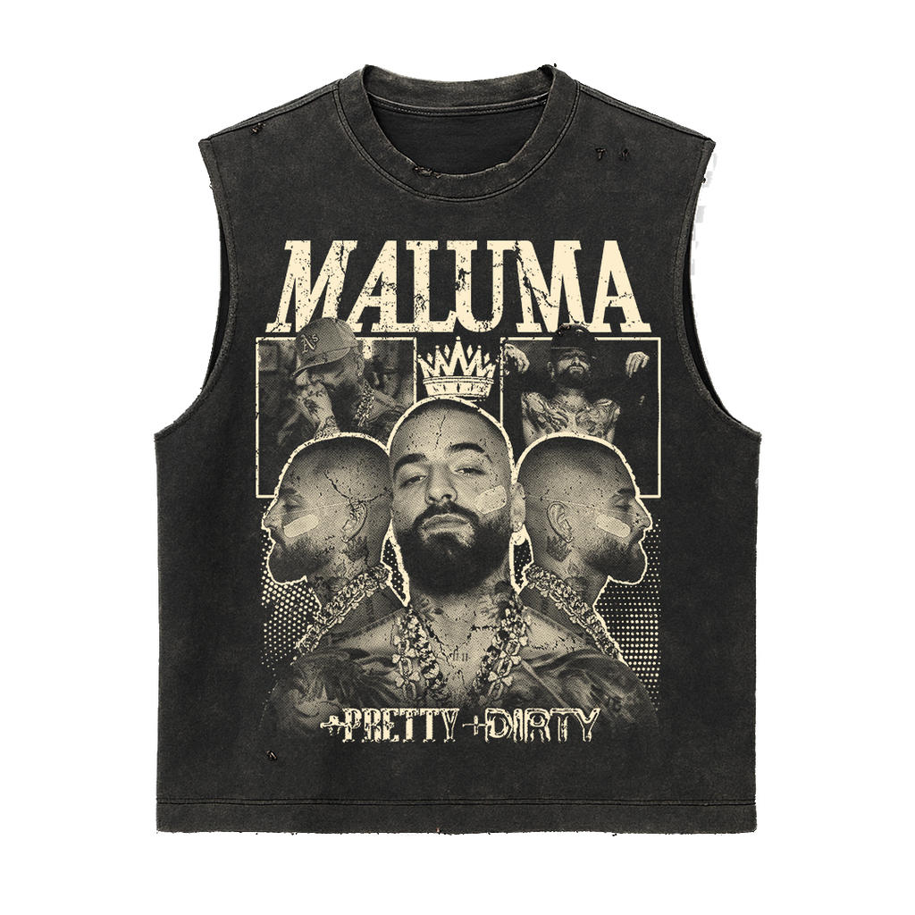 Sleveless Tee "+ PRETTY + DIRTY"