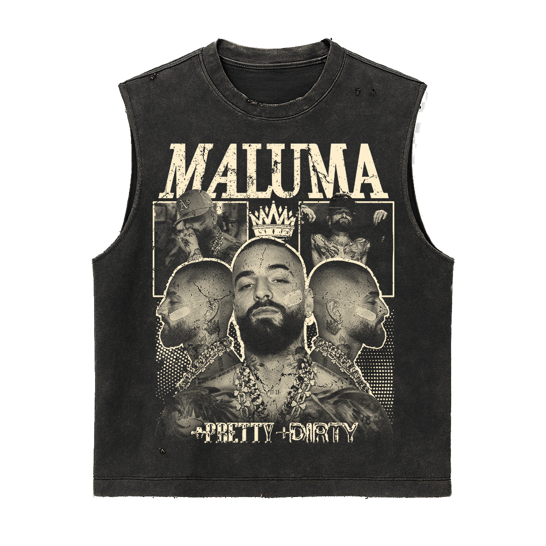 Sleveless Tee "+ PRETTY + DIRTY"